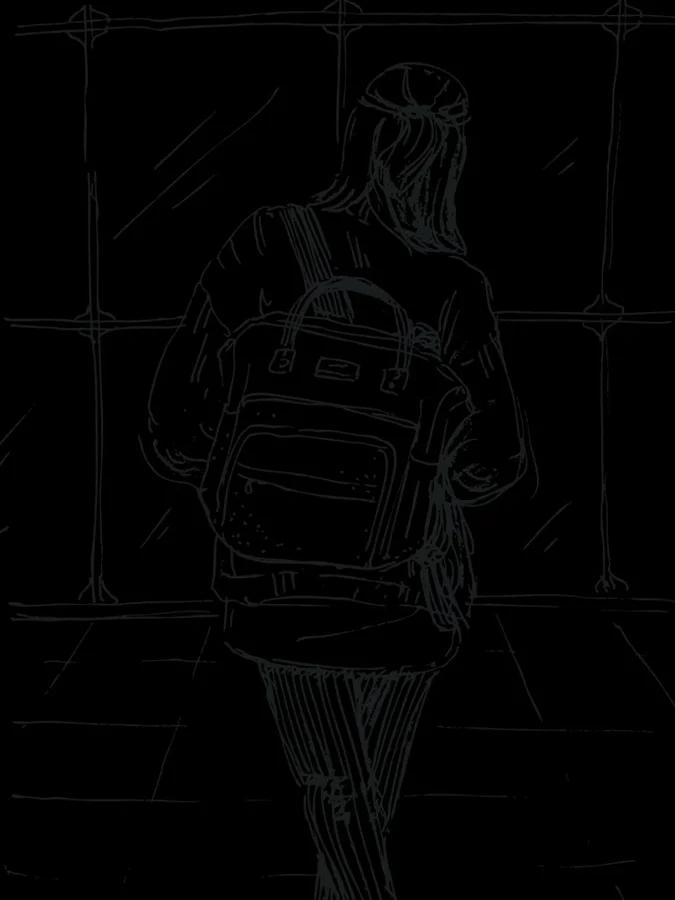 Student with backpack — staff and student life on campus