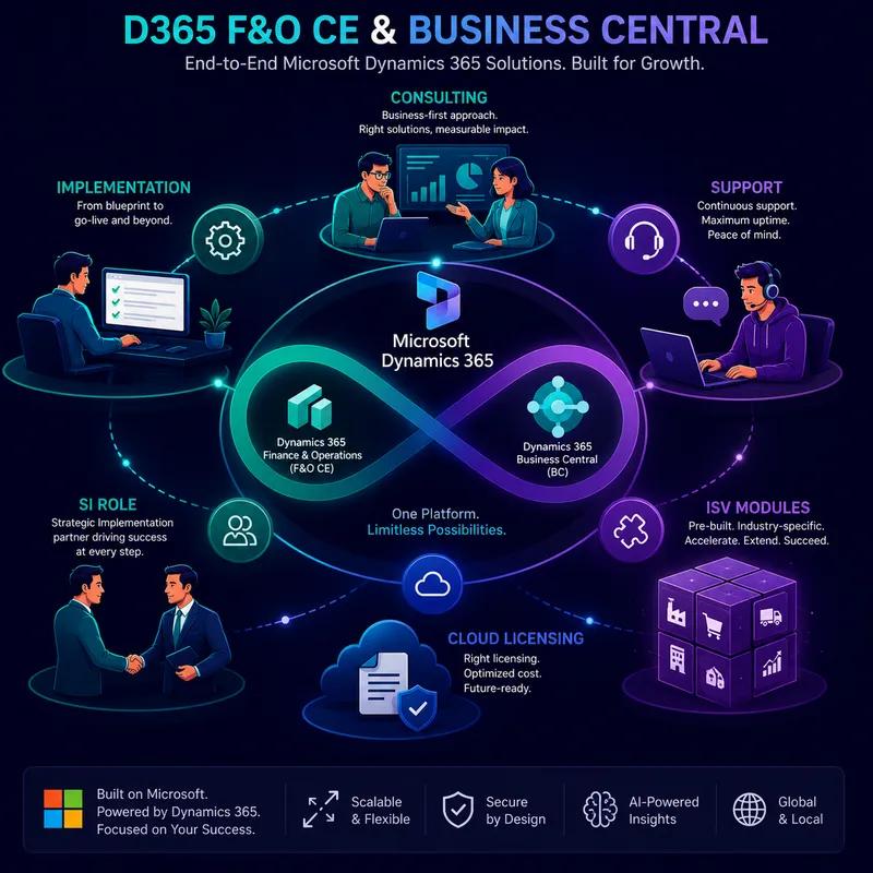 D365 ERP and CRM consulting illustration
