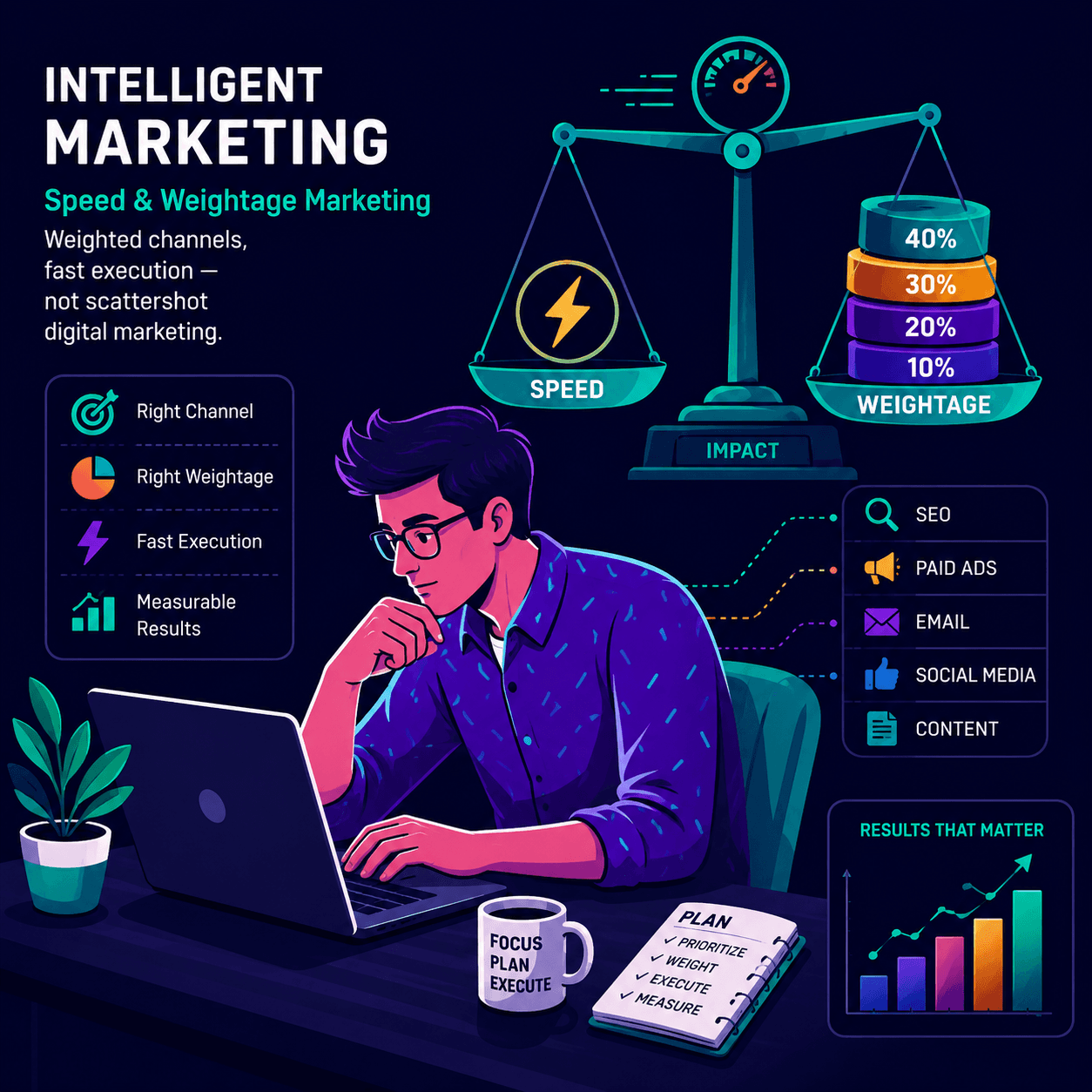 Intelligent marketing and channel weighting strategy