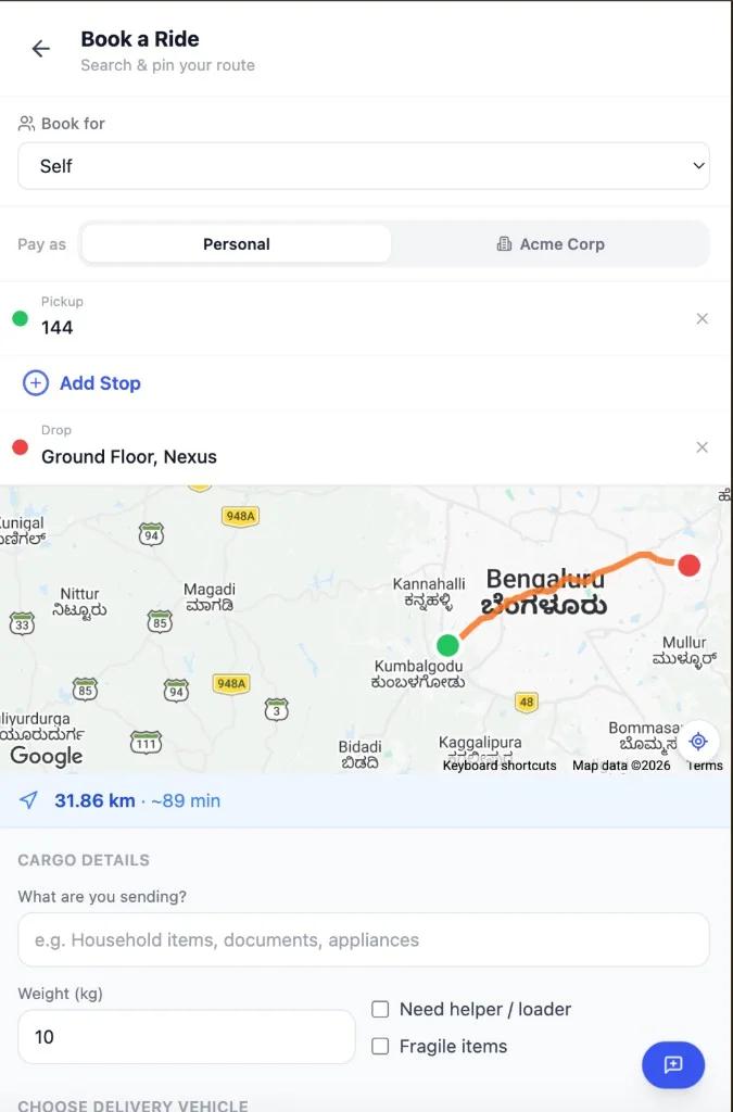 Arivo parcel and cargo booking